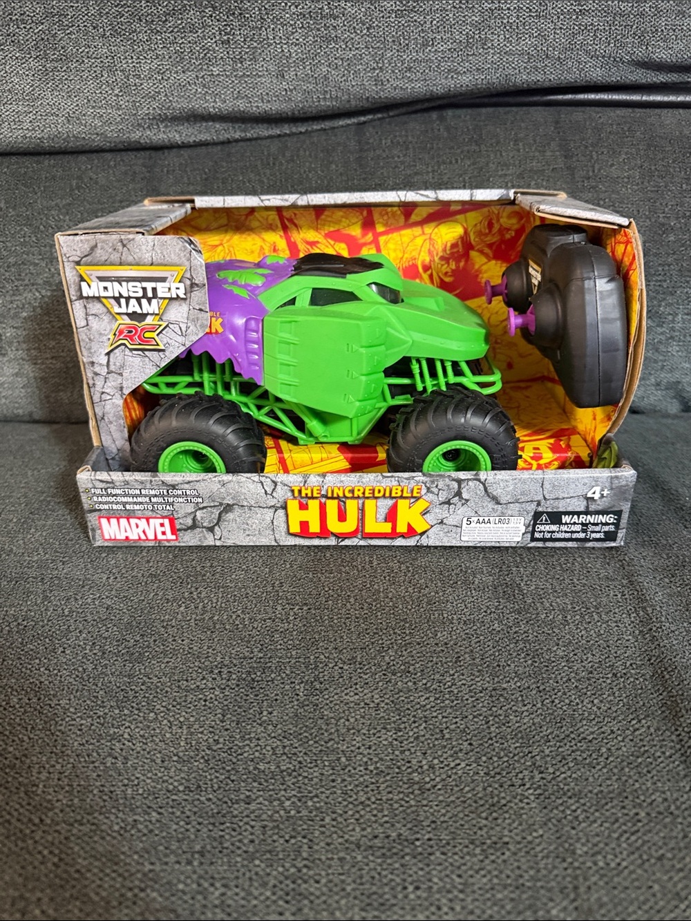 Monster Jam RC The Incredible Hulk Remote Control Monster Truck - Green & Purple